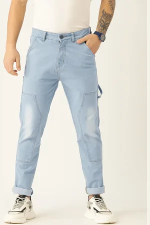 PARIS HAMILTON Men Carpentar Style Relaxed Fit Stretchable Heavy Fade Denim Jeans