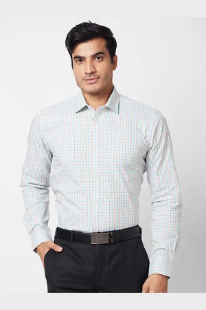 Park Avenue Slim Fit Opaque Checked Cotton Formal Shirt