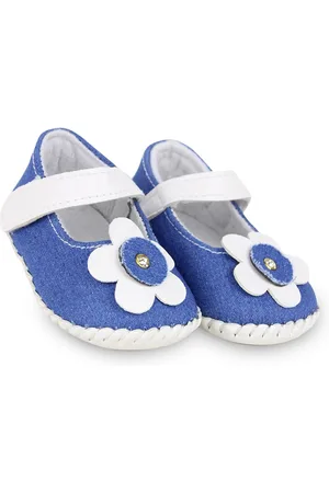 BAESD Infants Girls Self-Design Denim Cotton Booties