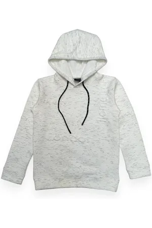 CAVIO Boys Self Design Hooded Pure Cotton Sweatshirt