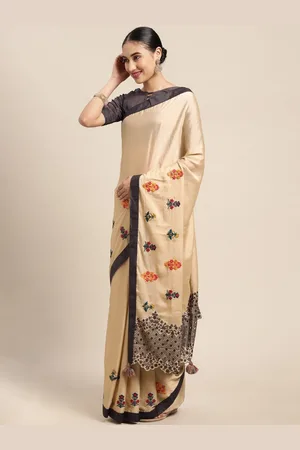 HRITIKA Embroidered Satin Saree