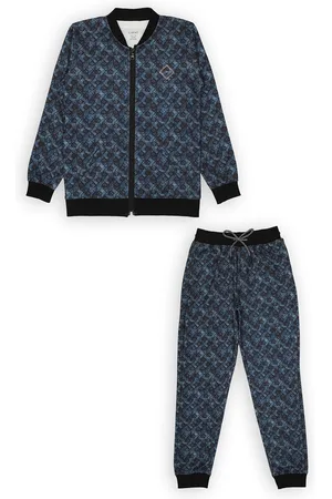 CAVIO Boys Abstract Printed Long Sleeves Pure Cotton T-shirt With Pyjamas