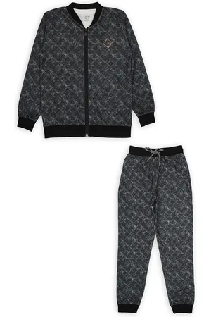 CAVIO Boys Abstract Printed Long Sleeves Pure Cotton T-shirt With Pyjamas