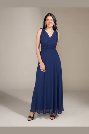 20Dresses Navy Blue V-Neck Maxi Dress