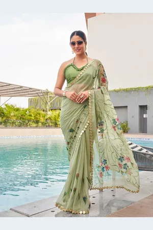 Tikhi Imli Floral Chiffon Saree
