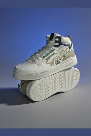 Xtep Men Printed Lightweight High-Top Lace-Ups Sneakers