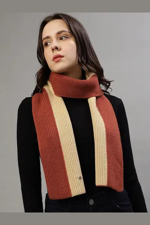 ICONIC Knitted Colourblocked Tasselled Muffler