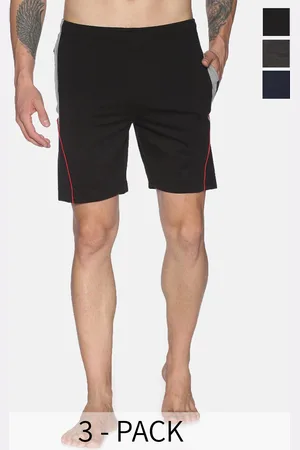 dollar Men Pack Of 3 Mid-Rise Cotton Lounge Shorts