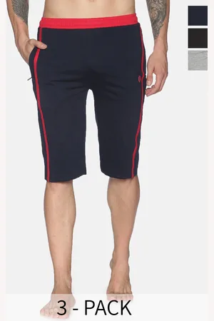dollar Men Pack Of 3 Mid-Rise Cotton Lounge Shorts