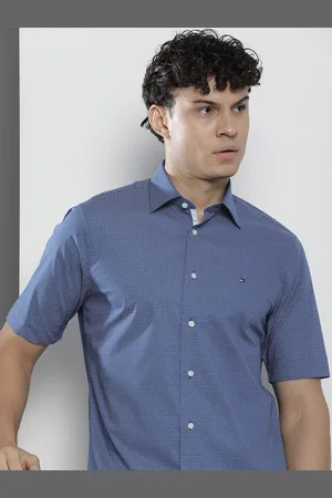 Tommy Hilfiger Short Sleeves Opaque Geometric Printed Casual Shirt