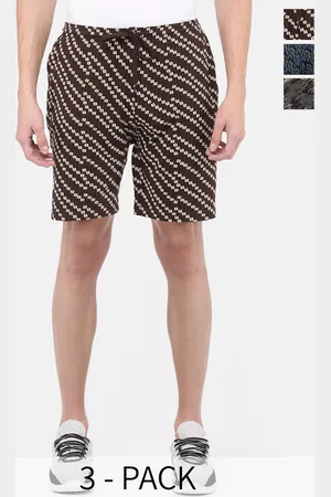 dollar Men Pack of 3 Abstract Printed Cotton Shorts