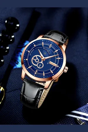 Giordano Men Leather Bracelet Style Straps Analogue Watch GZ-50084-02