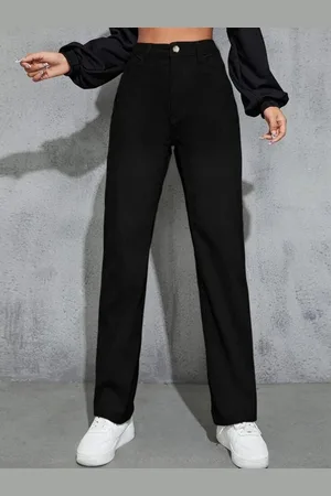 Broadstar Women High Rise Stretchable Wide Leg Loose Fit Formal Trouser