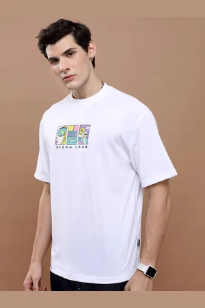 Highlander Unisex Typography Printed Oversized T-Shirt
