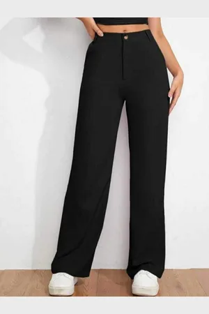 Broadstar Women High Rise Stretchable Loose Fit Formal Trousers