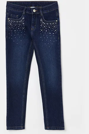 Lifestyle Girls Slim Fit Mid-Rise Light Fade Pure Cotton Jeans