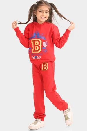 BONKIDS Girls Printed Pure Cotton T-shirt with Trousers