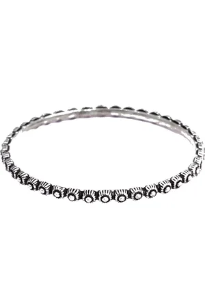 Shyle 925 Sterling Silver Textured Bangles