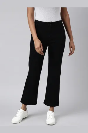 SHOWOFF Women Black Jean Straight Fit Clean Look Stretchable Jeans