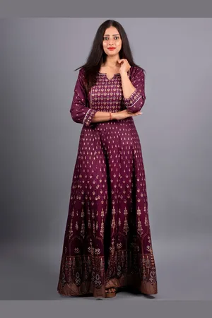 Kalini Ethnic Motifs Printed A-Line Ethnic Dress