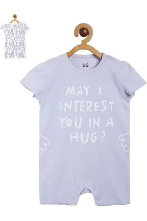 MINI KLUB Infant Girls Pack Of 2 Printed Cotton Rompers