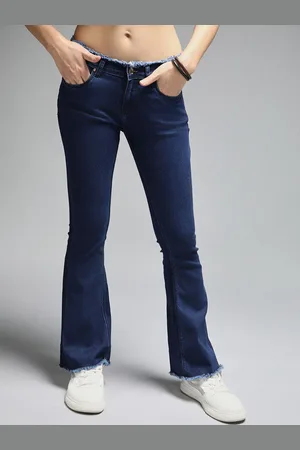 High Star Women Bootcut High-Rise Clean Look Stretchable Jeans