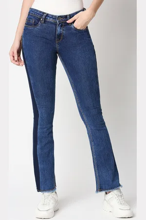 High Star Women Bootcut High-Rise Clean Look Stretchable Jeans