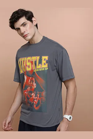 Highlander Unisex Typography Printed Drop Shoulder Oversized T-Shirt