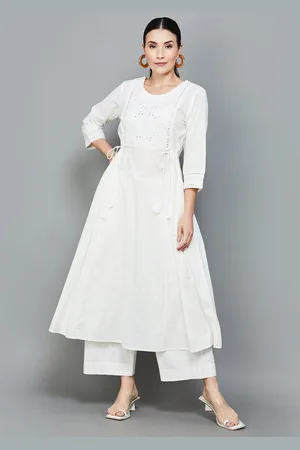 Lifestyle Geometric Printed Pure Cotton Anarkali Kurta