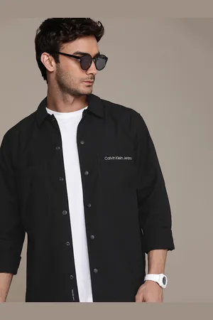 Calvin Klein Men Pure Cotton Relaxed Fit Casual Shirt