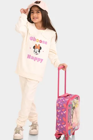 BONKIDS Girls Typography Printed Pure Cotton Top with Pyjamas