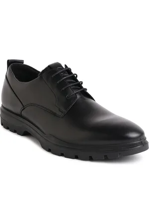 Ecco Mens Citytray Avant Black Leather Regular Formal Shoes
