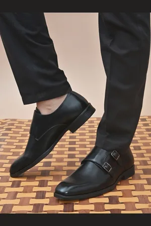 San Frissco Men Leather Formal Monk Shoes