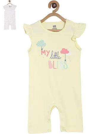 MINI KLUB Infant Girls Pack Of 2 Printed Rompers