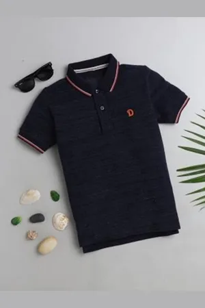 BAESD Boys Polo Collar Short Sleeves Cotton Regular T-shirt