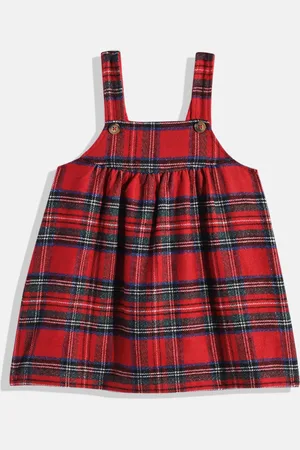Next Girls Checked Pinafore Dress