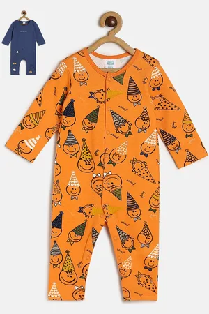 MINI KLUB Infants Boys Pack Of 2 Printed Rompers
