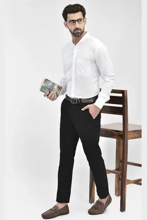 Crimsoune Club Mandarin Collar Formal Shirt