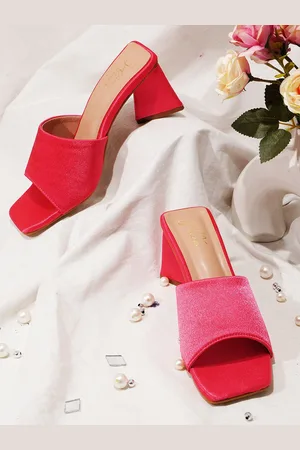 JM Looks Open Toe Block Heels