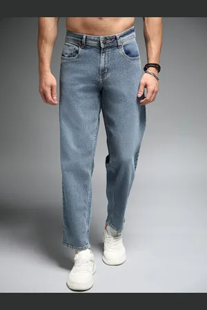 High Star Men Relaxed Fit Mid-Rise Clean Look Heavy Fade Stretchable Jeans