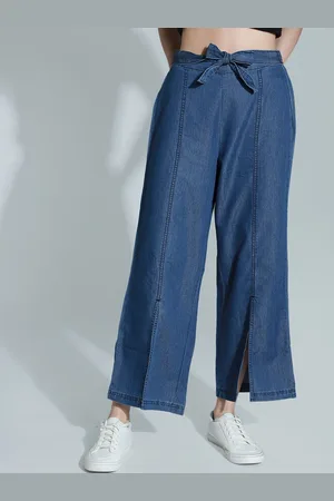 High Star Women Flared High-Rise Clean Look Stretchable Jeans