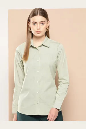 Chemistry Women Standard Pinstriped Cotton Casual Shirt