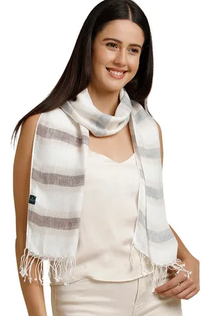 Linen Club Unisex Striped Pure Linen Stole