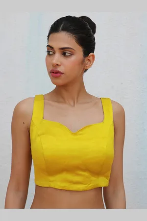 Chidiyaa Sweetheart Neck Sleeveless Saree Blouse