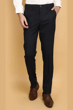 Men's Black/Black Belgravia Herringbone Flannel Trousers | dunhill US  Online Store