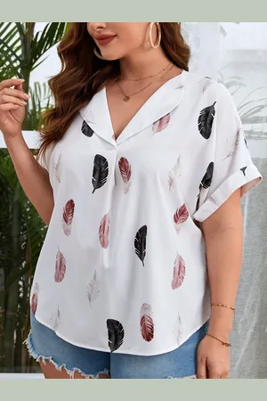 Stylecast White Conversational Printed Extended Sleeves Shirt Style Top