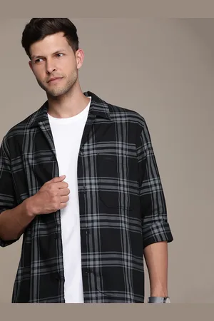 Calvin Klein Men Pure Cotton Boxy Tartan Checks Casual Shirt