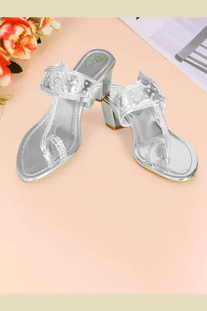 MEHNAM Textured One Toe Block Heels