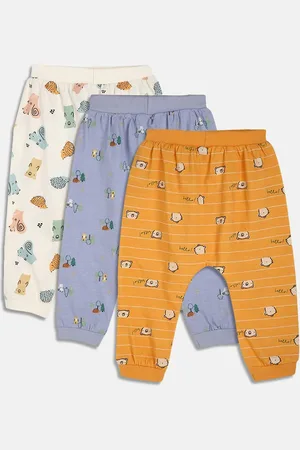 MINI KLUB Infant Boys Pack of 3 Printed Pure Cotton Track Pants