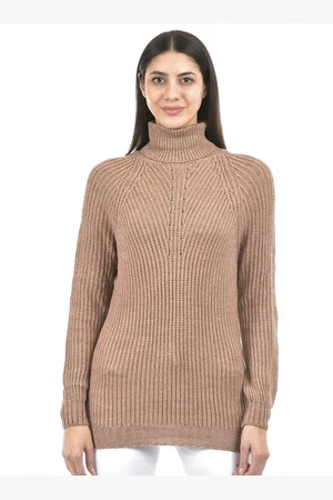 NUMERO UNO Cable Knit High Neck Pullover